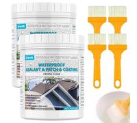 Revêtement Imperméable Transparent 2KG - Liquide Étanchéité Transparent Anti-Fuite, Mastic d’Étanchéité Invisible pour Intérieur et Extérieur, Résine Étanche pour Toiture, Mur, Tuyaux et Balcon