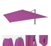 Revêtement Pour Parasol De Luxe Hwc-A96, Revêtement De Remplacement, 3,5x3,5m (Ø4,95m) Polyester 4kg Violet Violet