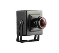REVODATA HD 5MP Mini Caméra IP POE Fisheye, Microphone intégré, Caméra sécurité intérieure Audio, Fisheye 1.7mm Objectif Angle Vue 180° P2P Remote View CCTV Motion Detection (I706-3-P-A-HS)