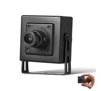 REVODATA Mini caméra IP POE 5MP, Petite caméra de sécurité intérieure UltraHD Objectif 3,6 mm (75° FOV), H.265/H.264, détection de Mouvement, Application Smartphone/PC (I706-P)