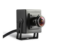 REVODATA TSEye Fisheye PoE Mini Caméra IP avec Audio, Ultra HD 2880 x 1620P@20fps, Objectif Panoramique Fisheye de 1,7mm, Caméra de Sécurité Domestique Grand Angle PoE(I706-3-P-A-TS Metal)