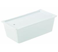REVOL 638555 Terrine Rectangulaire avec Couvercle + Plateau Porcelaine Blanc 24,2 x 11,4 x 7 cm