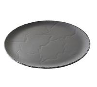 Revol 641010 Plateau Rond Ardoise Porcelaine Noir Brut 32 cm