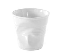 Revol RV616096 Tasse espresso froissé porcelaine, blanc, 6.5 x 6.5 x 6 cm