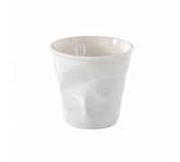 Revol RV617868 Tasse Cappuccino froissé 8,5cm Blanc, Porcelaine, Blanc, 8.5 x 8.5 x 8.5 cm