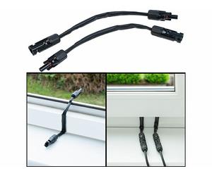 Revolt 2 câbles passe-fenêtres plats 35 cm compatibles avec MC4