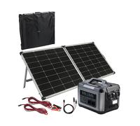 Revolt Batterie nomade HSG-1200 avec panneau solaire et adaptateur