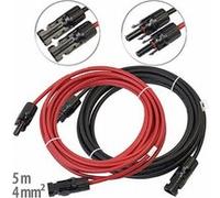 Revolt Câble de rallonge 2 x 4 mm² avec connecteur compatible avec MC4 - 5 m