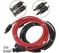 Revolt Câble de rallonge 2 x 6 mm² avec connecteur compatible avec MC4 - 5 m