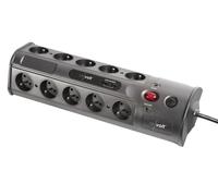 Revolt Multiprise multimédia avec interrupteur,10 prises et 2 ports USB
