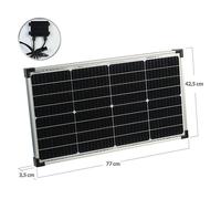 Revolt Panneau solaire mobile 60 W avec cellules solaires monocristallines - argenté
