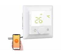 Revolt Thermostat connecté pour chauffage au sol avec capteur externe, blanc