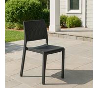 Revos - Chaise d'Extérieur, Gris Anthracite, une Chaise Fabriquée en Italie