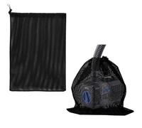 RevpoltIQ Lot de 2 sacs filtrants en maille de 31 x 41 cm en polyester avec cordon de serrage, sac de filtre réglable pour pompe à eau d'extérieur, sac de filtre de piscine de jardin