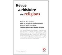 Revue De L'histoire Des Religions - Nº4/2025 - Varia