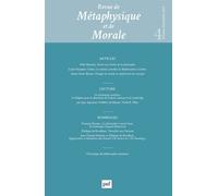 Revue de métaphysique et de morale 2023-4 Varia - Collectif - Puf - broché - Revue