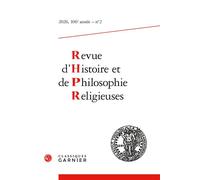 Revue d'Histoire et de Philosophie religieuses 2026 - Matthieu Arnold - Classiques Garnier - broché - Revue