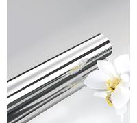 ReWallpaper Vinyle Adhesif Effet Miroir Argent 40CMx7M Papier Peint Adhesif Mural Miroir Chambre Salon Rouleau Autocollant Decoratif pour Frigo Armoire Stickers Porte Placard Amovible