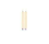ReWu Deluxe Homeart Lot de 2 bougies à tige Crème 15 cm