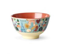 ReWu RICE Bol en mélamine Paris Mon Amour 300 ml | Sans BPA, passe au lave-vaisselle, diamètre de 11 cm, bol à céréales, bol à goûter, bol à dessert
