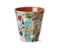 ReWu RICE Tasse moyenne en mélamine Paris Mon Amour, 250 ml | Sans BPA, passe au lave-vaisselle, gobelet robuste en mélamine, léger et stable