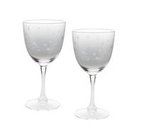Rex London Lot de 2 verres à vin Motif étoile Transparent 250 ml