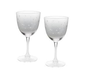 Rex London Lot de 2 verres à vin Motif étoile Transparent 250 ml