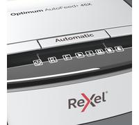 Rexel Destructeur de documents Optimum Auto+ 45X coupe croisée DIN P4 - 45 feuilles - Corbeille 20L - Anthracite