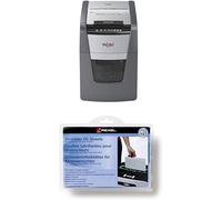 Rexel 2020100X Auto+ 100X - Destructeur de Documents Automatique Coupe Croisée Sécurité P4, Capacité 100 Feuilles, Corbeille 34 litres Amovible & Rexel 12 Feuilles prélubrifiées