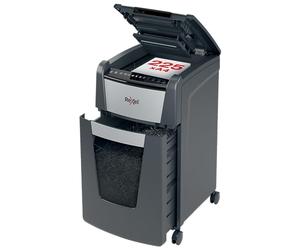 Rexel 2020225M Auto+ 225M - Destructeur de Documents Automatique Coupe Micro Sécurité P5, Capacité 225 Feuilles, Corbeille 60 litres Amovible, roulettes Pivotantes