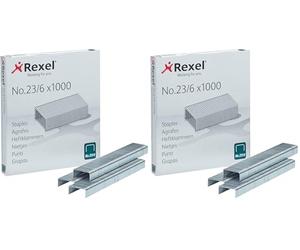 Rexel 2101211 Agrafes 23/6 Broches 1000 (Lot de 2)