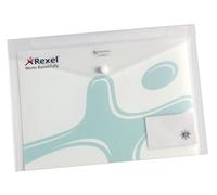 Rexel 2101663 Pack de 5 Chemises à Pression avec Pochette Carte de Visite A4