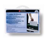 Rexel 2101949 Paquet De 20 Feuilles Pré-Lubrifiées Pour Destructeurs Blanc