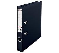 Rexel Choices 2115506 Classeur à levier A4, dos de 50 mm, capacité de 350 feuilles, couverture en plastique, dossier de classeur, noir