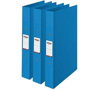 Rexel Choices, 2115728 Lot de 3 classeurs à anneaux A4 Tranche 25 mm Capacité 190 feuilles Bleu