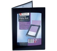 Rexel Classeur à 24 Pochettes Plastiques Transparentes Noir Format A5