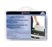 Rexel Destructeur feuilles prélubrifiées - Format A4 - en sachet de 20 feuilles