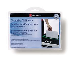 Rexel Feuilles de Lubrification pour Destructeurs A5, Pack de 12, Référence 2101948, Couleur Bleue, Maintenance Efficace.