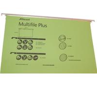 Rexel Multifile Plus Dossier suspendu écolier A4 15 mm vert, pack de 20