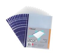 Rexel Pochettes Nyrex renforcées Bande bleue Pochettes transparentes A4 Ref 12233 Lot de 25 022462