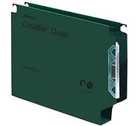 Rexel Réf 70672 Crystalfile Classic Dossier suspendu latéral Kraft Fond droit 50 mm Vert 330 mm x 280 mm Lot de 25 (Import Royaume Uni)