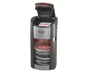 Rexel ShredMax AutoFeed+ 600M destructeur Papier, détruit 600 A4 d'un Coup | Micro-coupe P5, technologie Bin Rotation, 120 min continu, bac 50 L, <55 dBA, RGPD, bureau et home office