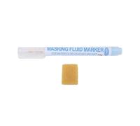 REXVTNS **Stylo à fluide de masquage, capacité de 10 g, embout applicateur de 3 mm, marqueur à encre pour aquarelle avec gomme pour divers projets artistiques, bleu**