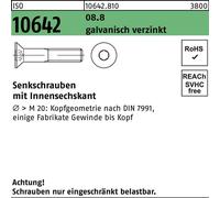 Reyher 7991 I6KT.vis à tête fraisée 20x70 galvanisé qualité 8.8 (25 pièces)