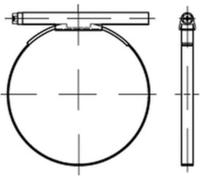 Reyher Colliers de serrage DIN3017 A 4 25- 40/ 9 C7 A4 030179410400009 (100 pièces)
