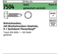 Reyher DIN 7504 acier K 4,2x38 galvanisé, six pans gal Zn S