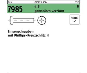 Reyher DIN 7985 4.8 M3x8 -H galv. zingué gal Zn S