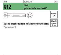 Reyher DIN 912 10.9 M12x80 gal Zn A2F trempé gal Zn S