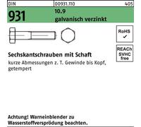 Reyher DIN 931 10.9 M12x110 gal Zn A2F trempé gal Zn S