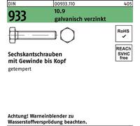 Reyher DIN 933 10.9 M12x150 gal Zn A2F trempé gal Zn S
